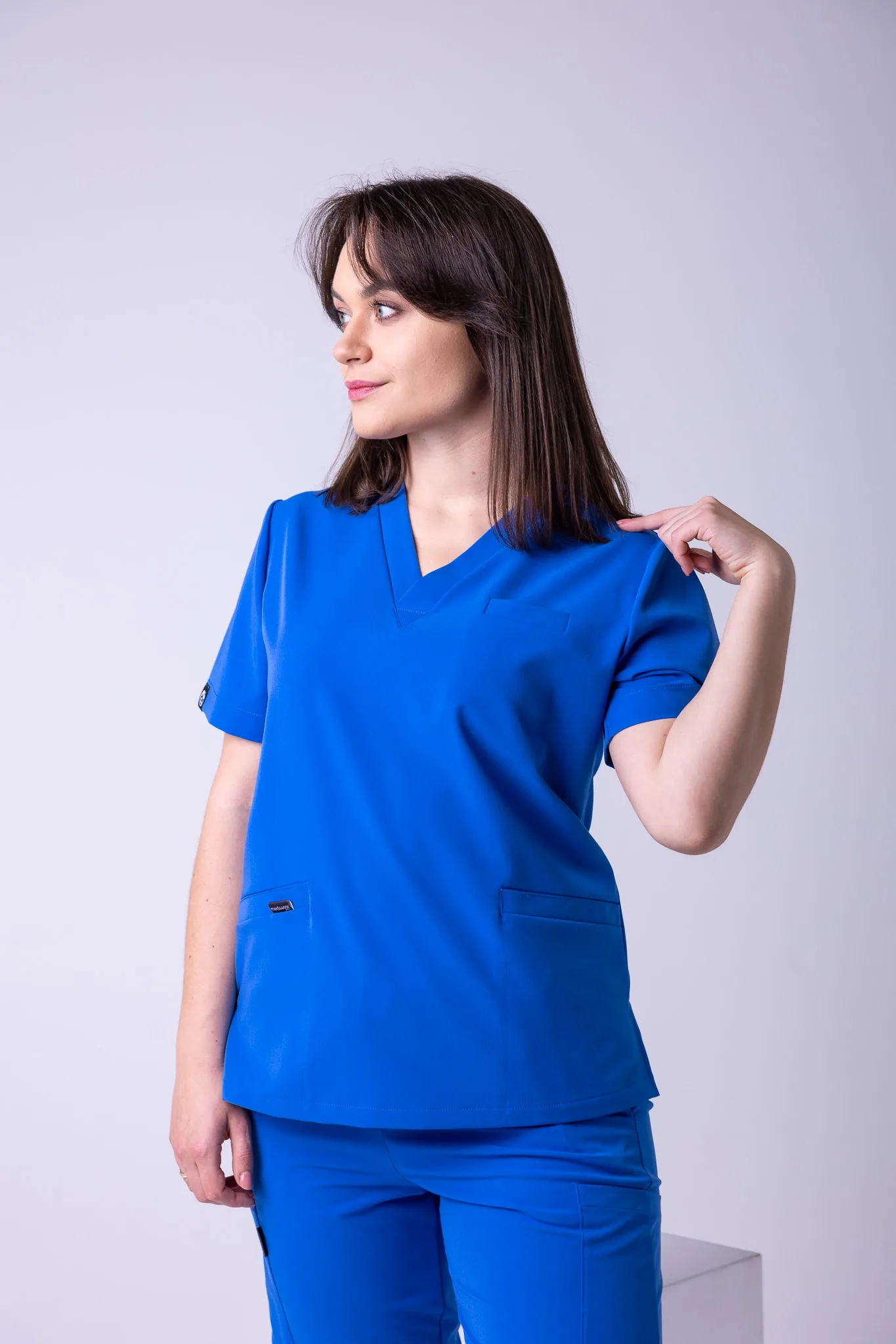 Bluza Medyczna Damska Premium Blueberry