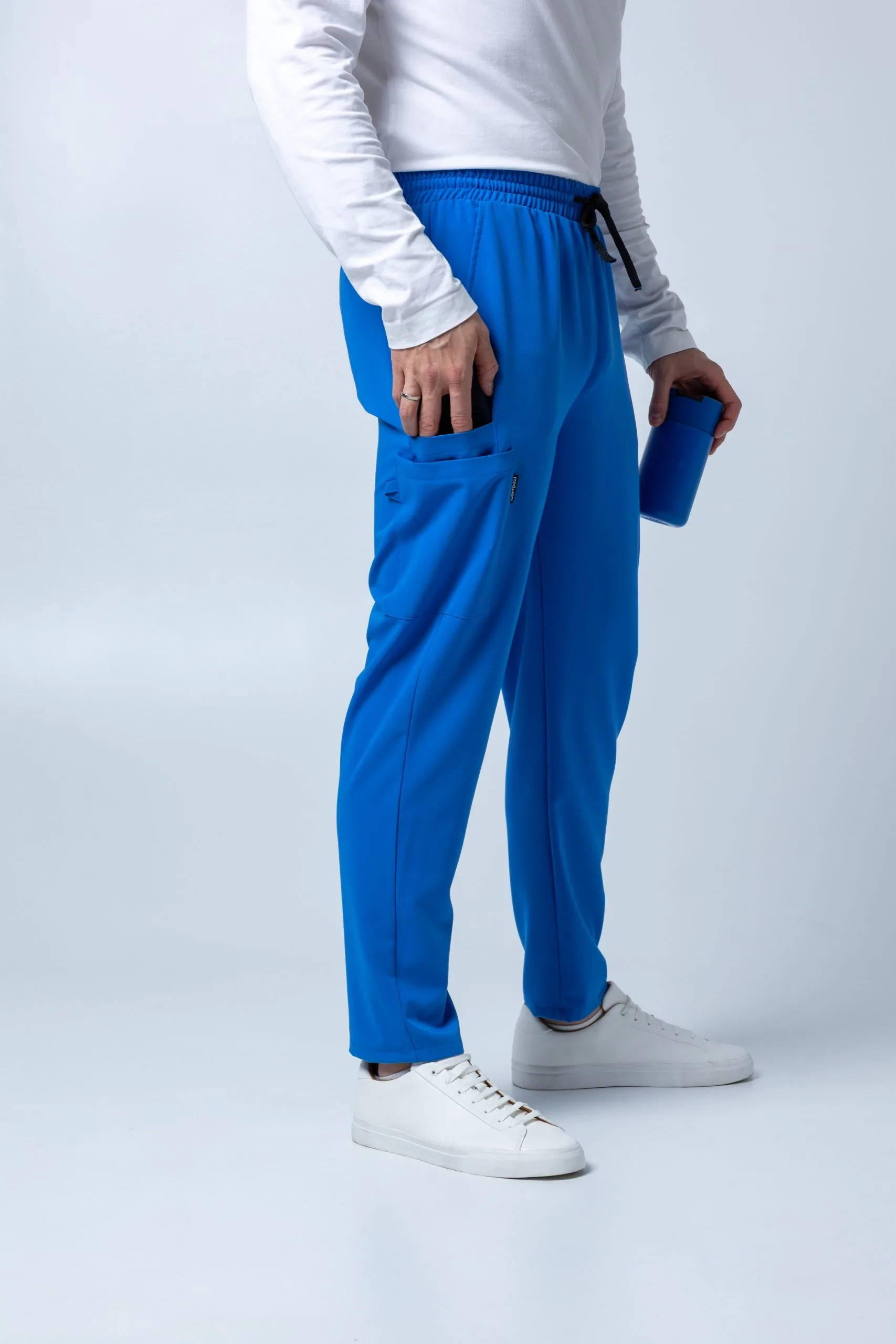 Spodnie Medyczne Męskie PROSTE PREMIUM Blueberry